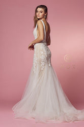Fit and Flare Long Wedding Gown